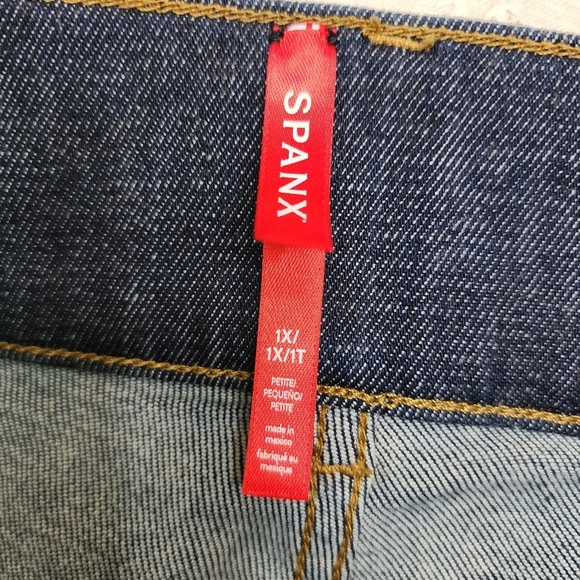 SPANX Dark Blue Jeans Everywear Kick Flare  Ankle High Rise  Suze 1X P - Picture 4 of 7
